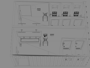 container public wc 3D मॉडल