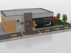 drive-thru fast food restaurant 2 3D Model