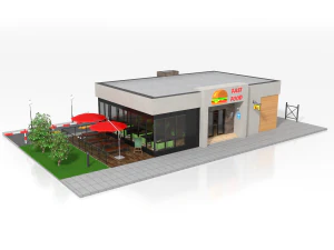 supermarket retail store 3D Model