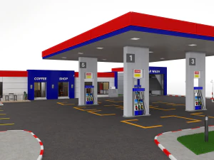 gas station 3D Model