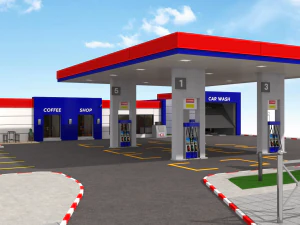 gas station 3D Model