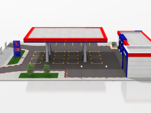 gas station 3D Model