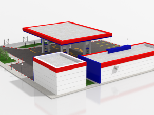 gas station 3Dモデル