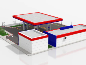 gas station 3D Model