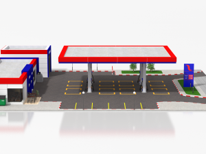 gas station 3Dモデル