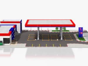 gas station 3D Model