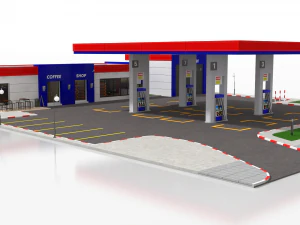 gas station 3D Model