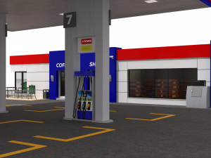 gas station 3Dモデル