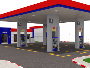 gas station 3Dモデル