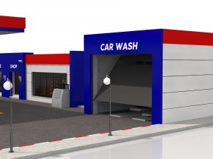 gas station 3Dモデル