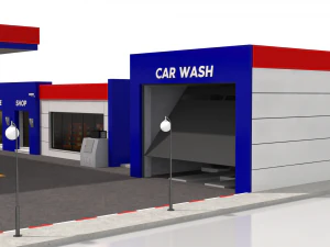 gas station 3D Model