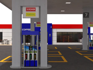 gas station 3D Model