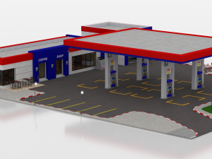 gas station 3Dモデル