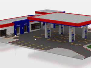 gas station 3D Model