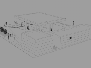 gas station 3Dモデル