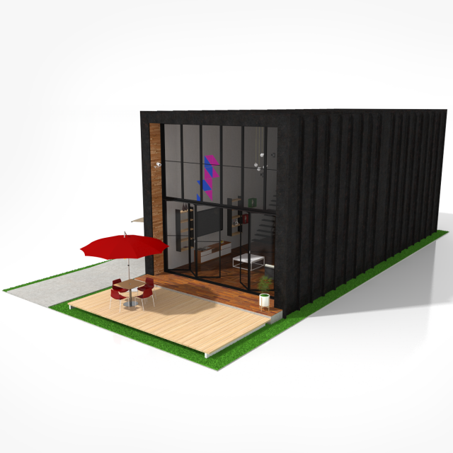 duplex home 3Dモデル .c4d .max .obj .3ds .fbx .stl .blend 