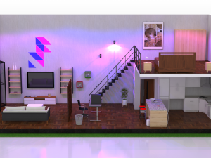 duplex home 3Dモデル