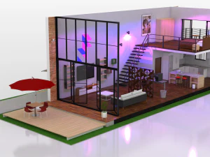 duplex home 3D Model