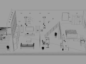 duplex home 3Dモデル
