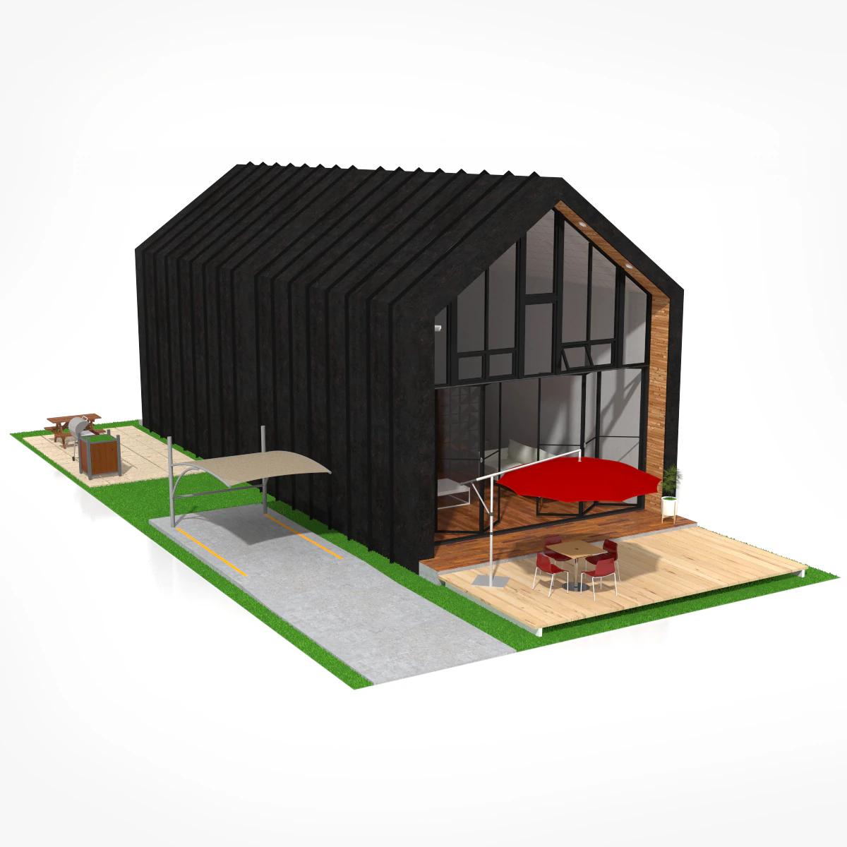 duplex home 3D Model .c4d .max .obj .3ds .fbx .stl .blend 