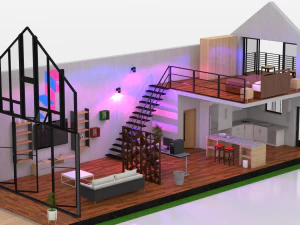 duplex home 3D Model