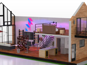 duplex home 3D Model