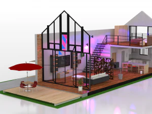 duplex home 3D Model