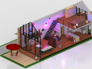 duplex home 3D 모델