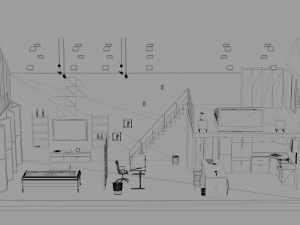 duplex home 3D 모델
