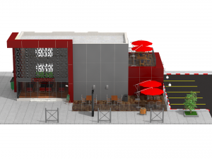 contemporary restaurant 3D-Modell