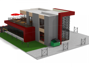 contemporary restaurant 3D-Modell
