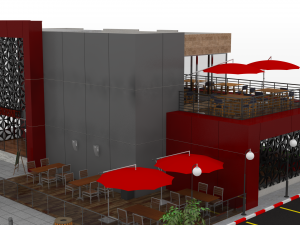 contemporary restaurant 3D-Modell