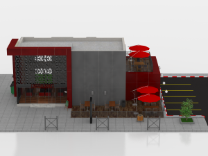 contemporary restaurant 3D-Modell