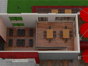 contemporary restaurant 3D-Modell