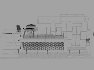 contemporary restaurant 3D-Modell