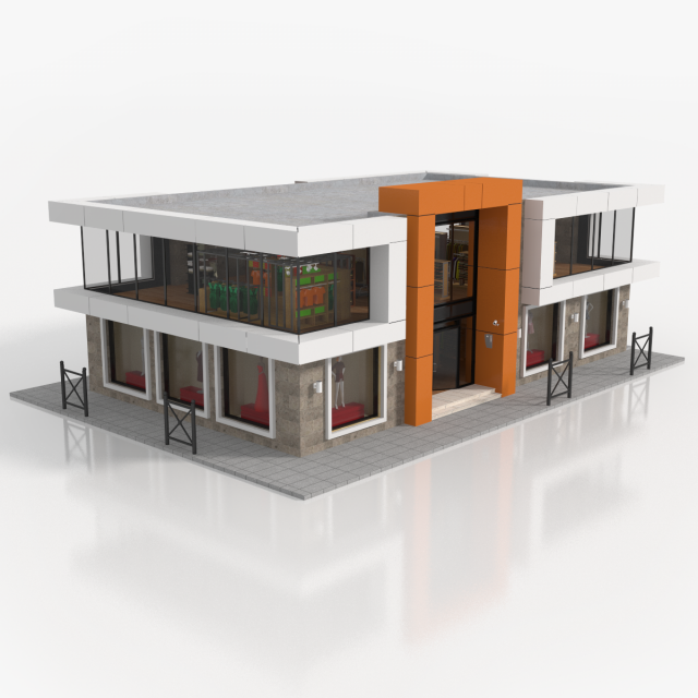 clothing store 3D Модель .c4d .max .obj .3ds .fbx .stl .blend 