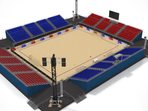 stadio di calcio sulla spiaggia Modello 3D