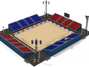 beach football soccer stadium Model 3D