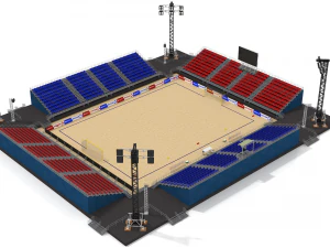 est&aacute;dio de futebol de futebol de praia Modelo 3D