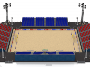 beach football soccer stadium Model 3D