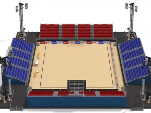 est&aacute;dio de futebol de futebol de praia Modelo 3D