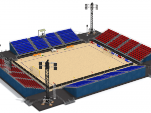 beach football soccer stadium Model 3D