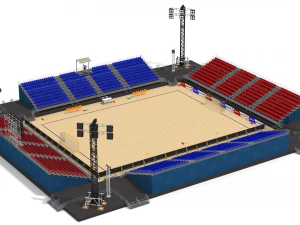 est&aacute;dio de futebol de futebol de praia Modelo 3D