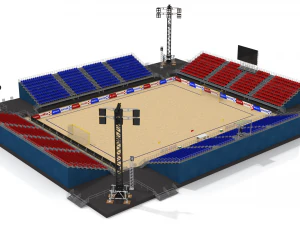 est&aacute;dio de futebol de futebol de praia Modelo 3D