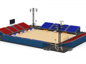 est&aacute;dio de futebol de futebol de praia Modelo 3D