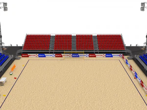 est&aacute;dio de futebol de futebol de praia Modelo 3D