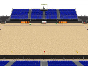 est&aacute;dio de futebol de futebol de praia Modelo 3D