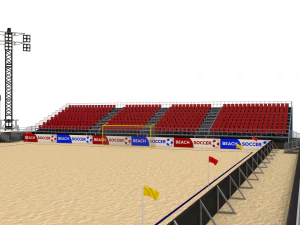 est&aacute;dio de futebol de futebol de praia Modelo 3D