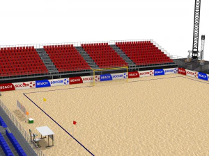 est&aacute;dio de futebol de futebol de praia Modelo 3D