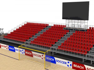 est&aacute;dio de futebol de futebol de praia Modelo 3D